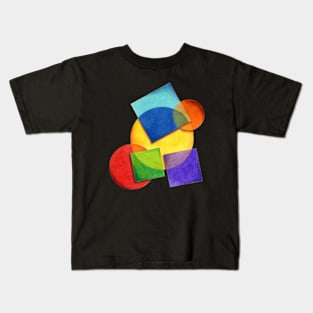 Rainbow Candy Geometric Kids T-Shirt